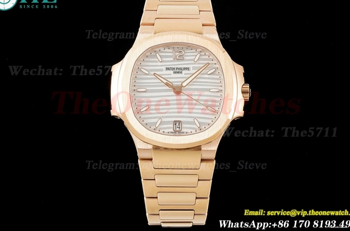 RG 324SC 35mm RG White Textured 7118 Dial PPF Nautilus 0402